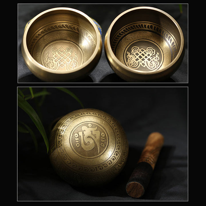 Tibetan meditation singing bowl set — view 9