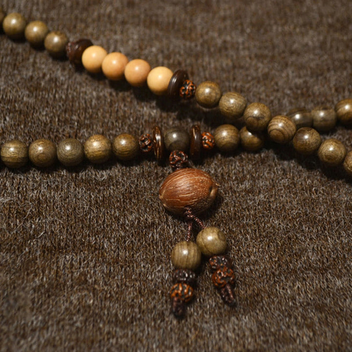 Tibetan sandalwood charm mala bracelet — view 8