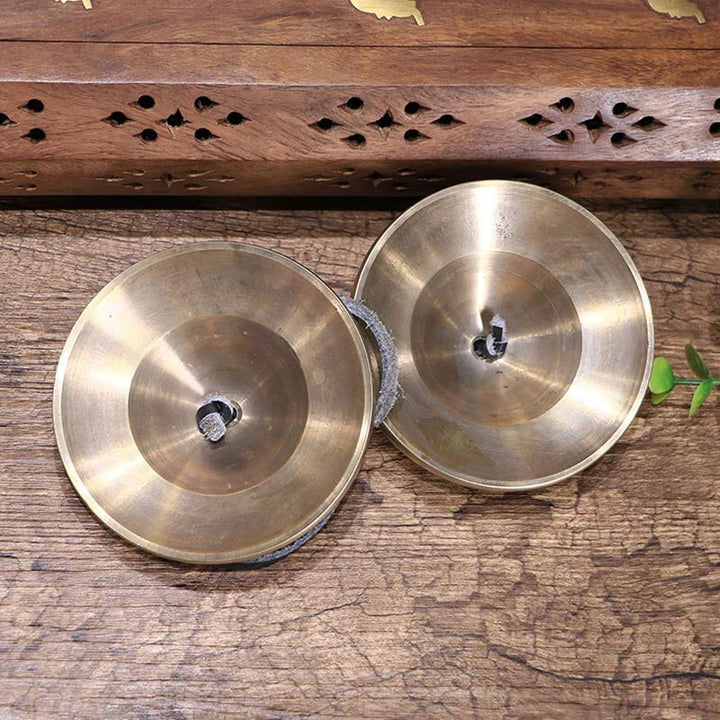 Buddha Stones Tibetan Tingsha Bell Auspicious Cloud Six True Words Copper Wealth Decoration Buddhist Supplies BS 4