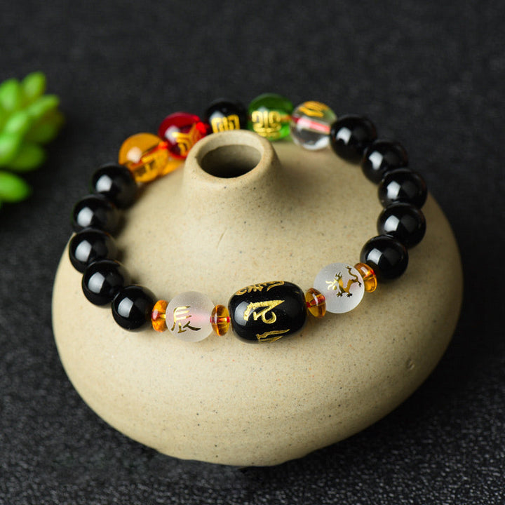 Tibetan black onyx bracelet — view 1