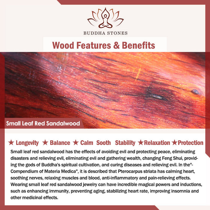 Buddha Stones 108 Mala Beads Tibetan Small Leaf Red Sandalwood Lotus Balance Bracelet Bracelet Mala BS 11