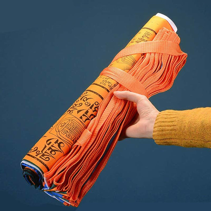 Five-color Windhorse prayer flags — view 2