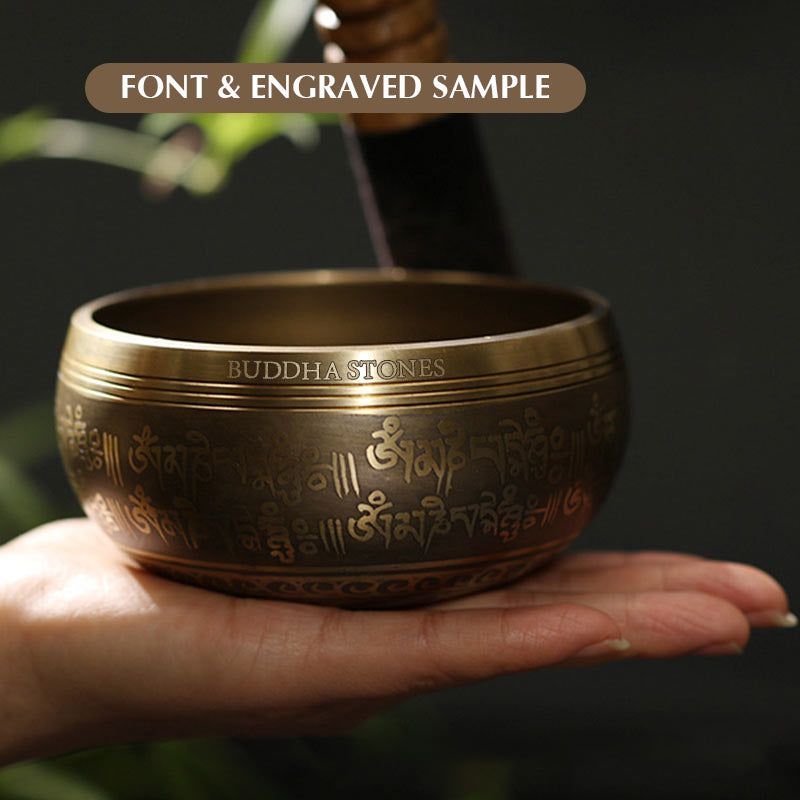 Tibetan meditation singing bowl set — view 11