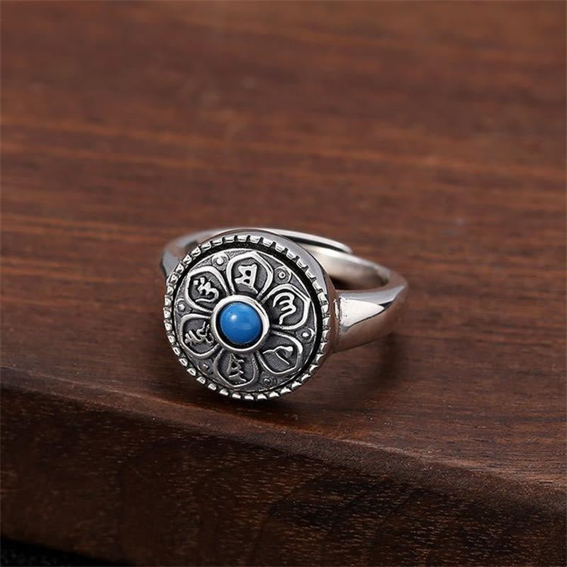 Tibetan mantra rotatable ring — view 10