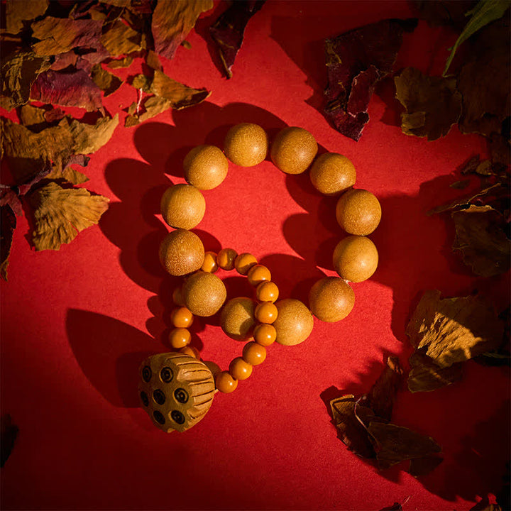 Green Sandalwood Lotus Pod Beads Tactile Meditation Beads — product view 12