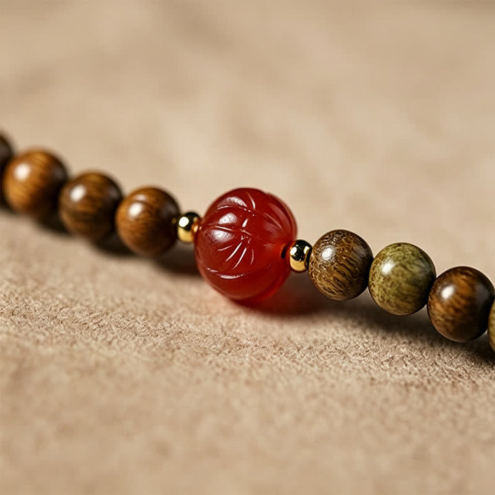 Green Sandalwood Hand-Woven Cat Retro Ethnic Wrist Mala — product view 16