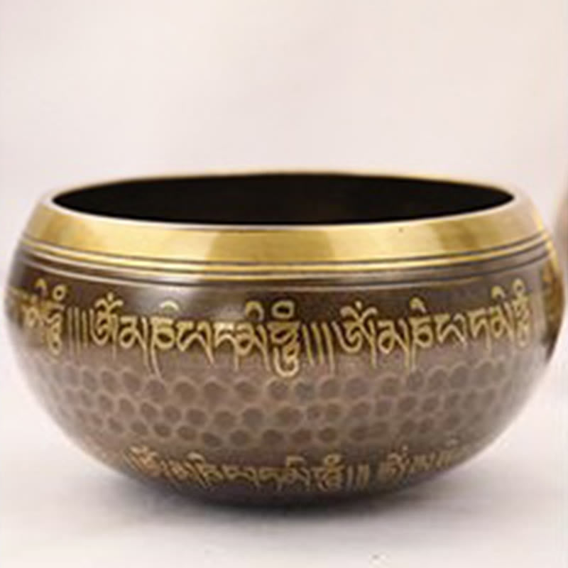 Scripture-Pattern Copper Singing Bowl Set — product view 6