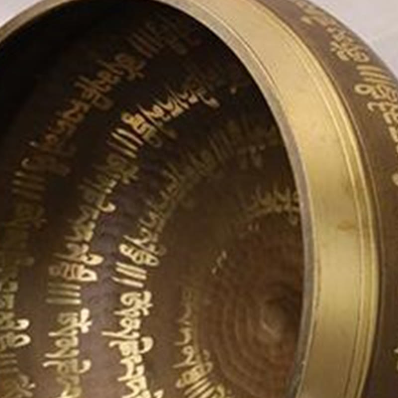 Scripture-Pattern Copper Singing Bowl Set — product view 11