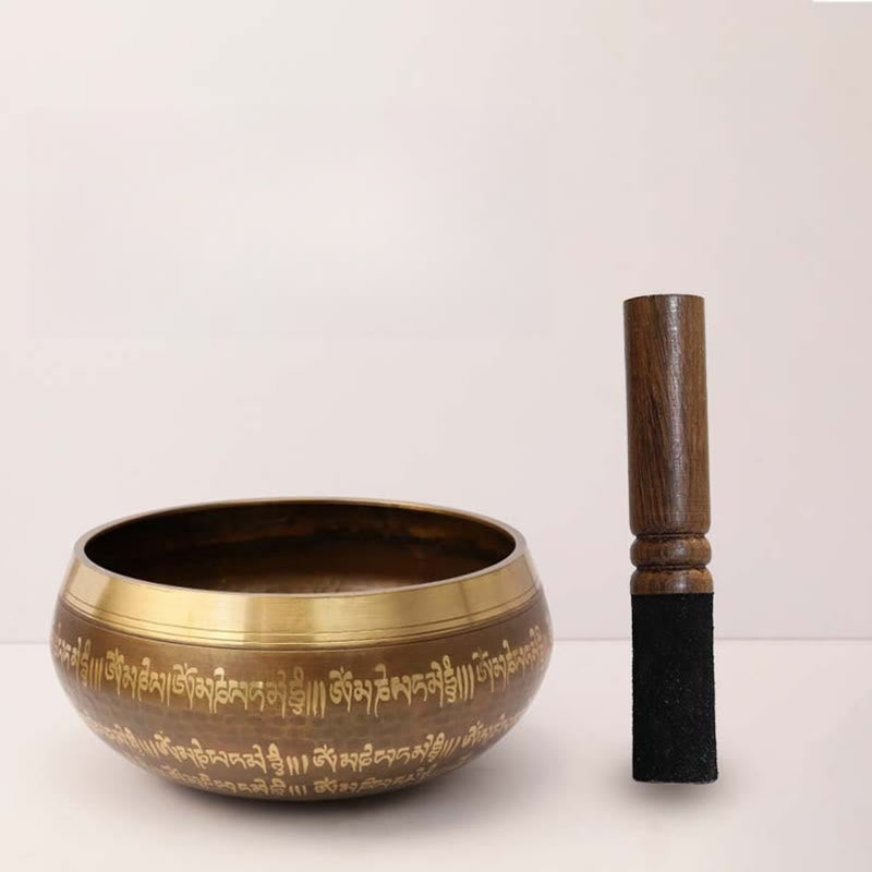 Scripture-Pattern Copper Singing Bowl Set — product view 13