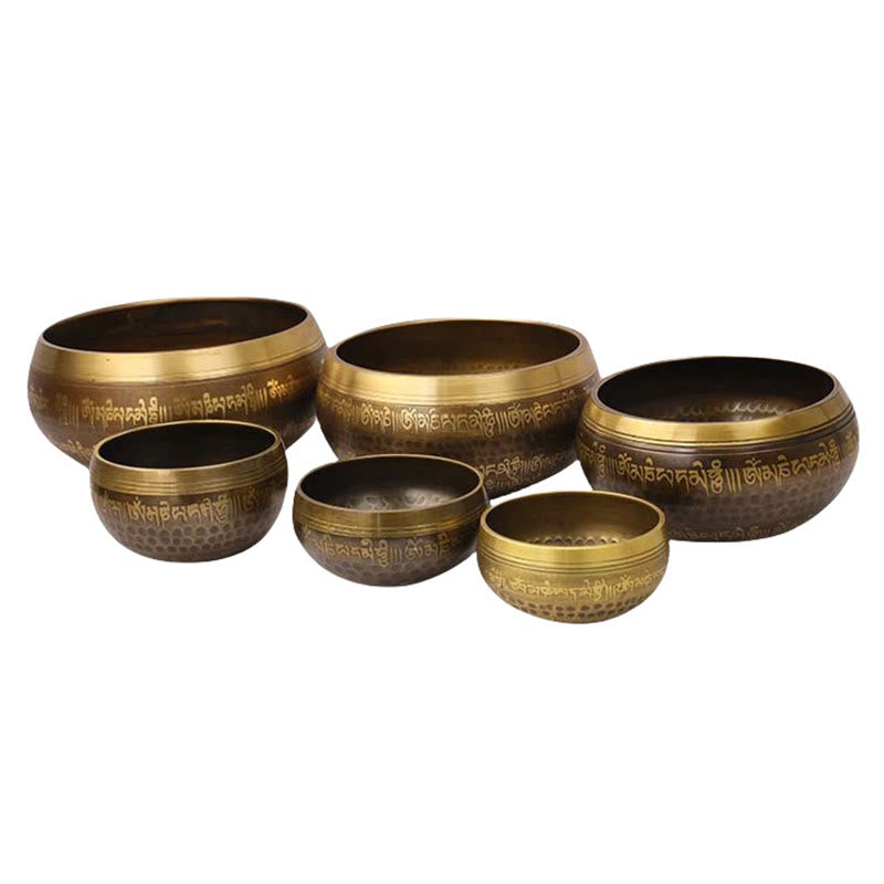 Scripture-Pattern Copper Singing Bowl Set — product view 15
