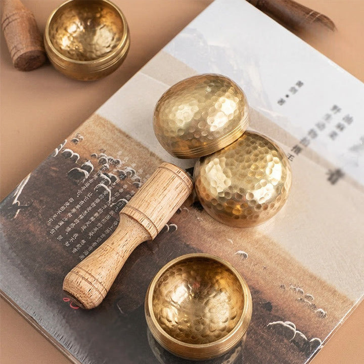 Mini Brass Singing Bowl Set – 1.57 in — product view 7
