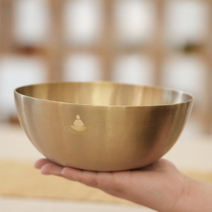 Nepal-Style Golden Copper Singing Bowl Set — main product view