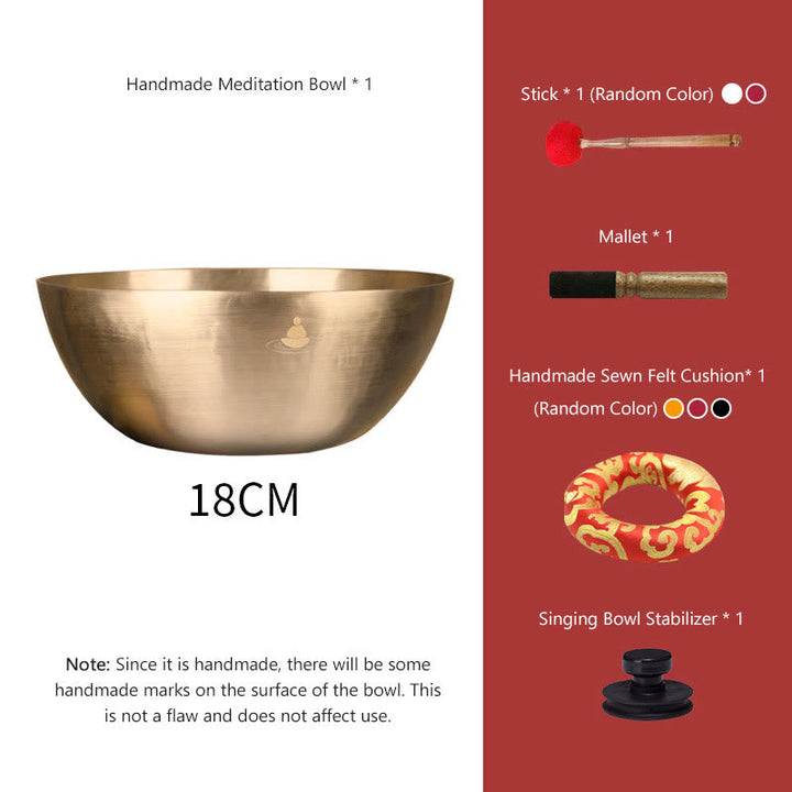 Nepal-Style Golden Copper Singing Bowl Set — product view 2