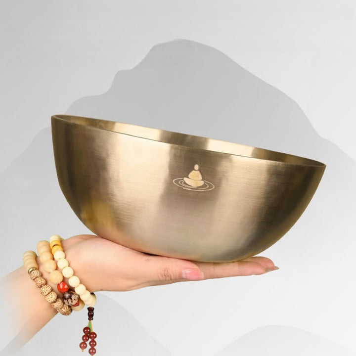 Nepal-Style Golden Copper Singing Bowl Set — product view 8