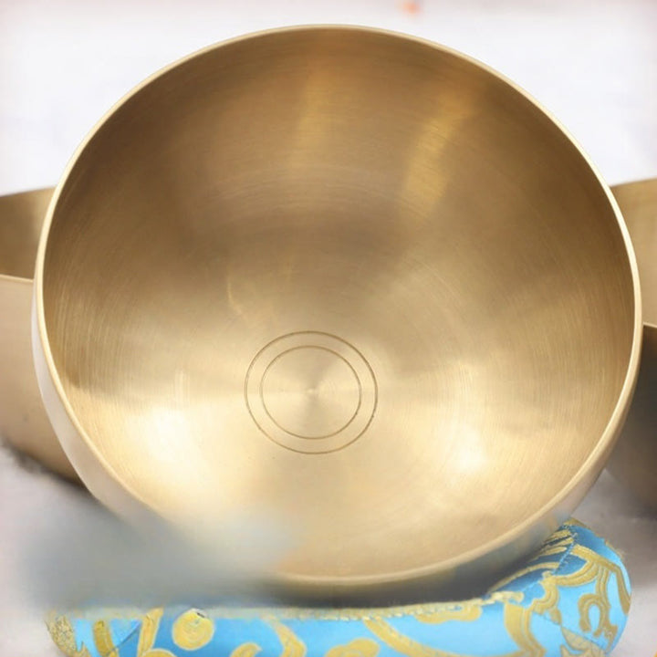 Nepal-Style Golden Copper Singing Bowl Set — product view 9