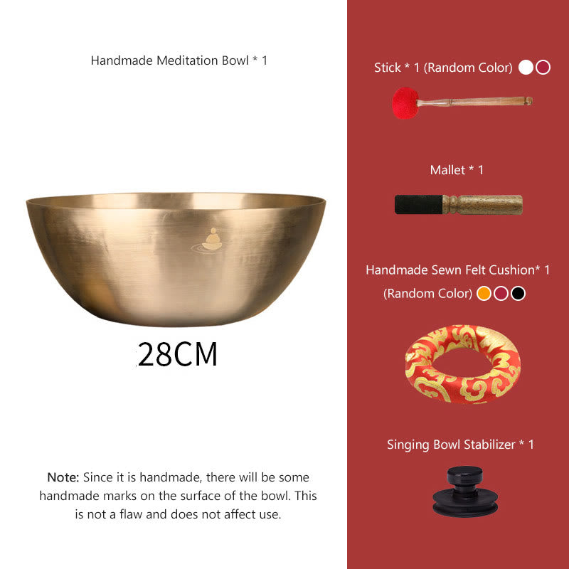 Nepal-Style Golden Copper Singing Bowl Set — product view 11