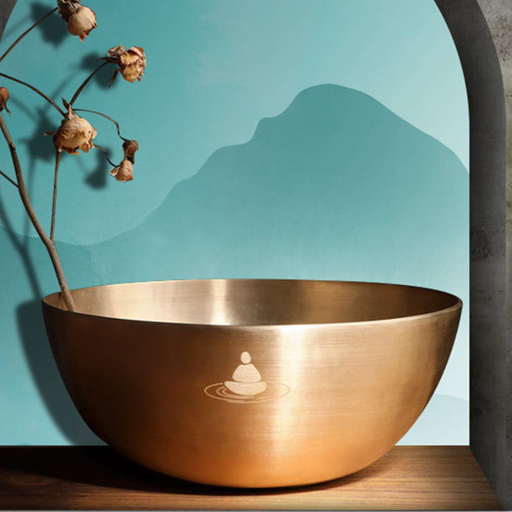 Nepal-Style Golden Copper Singing Bowl Set — product view 12
