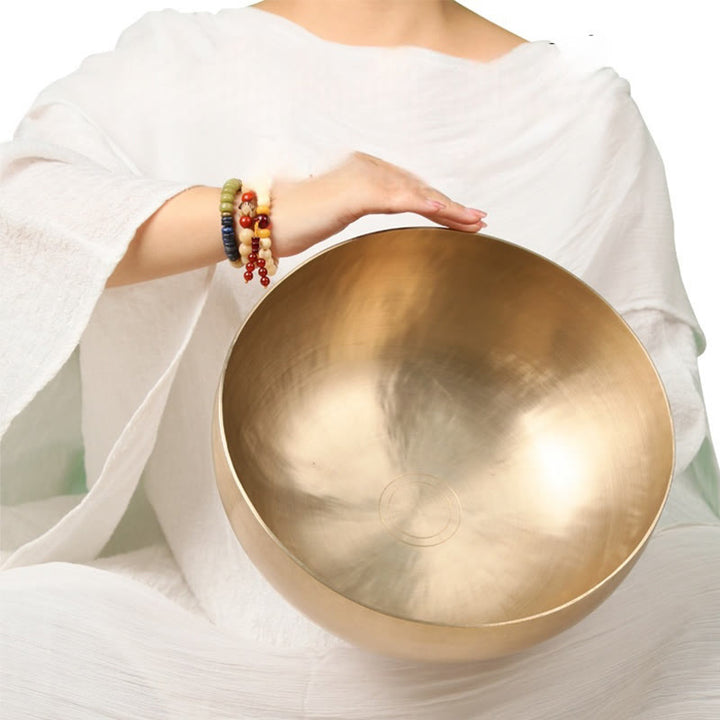 Nepal-Style Golden Copper Singing Bowl Set — product view 14