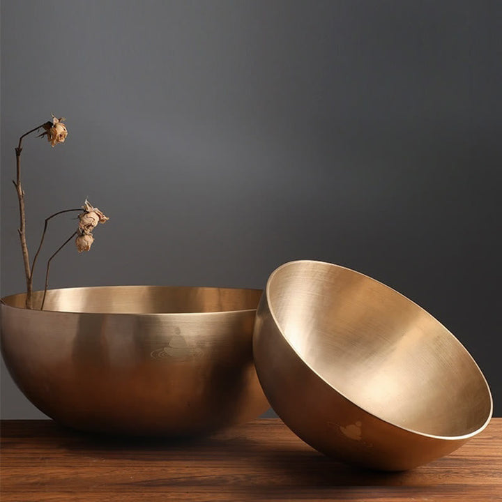 Nepal-Style Golden Copper Singing Bowl Set — product view 17