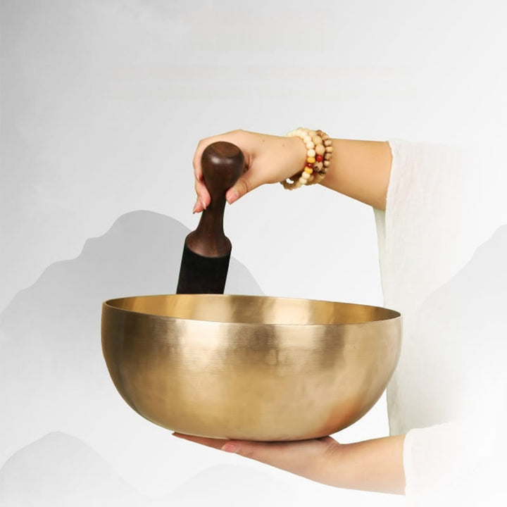 Nepal-Style Golden Copper Singing Bowl Set — product view 19