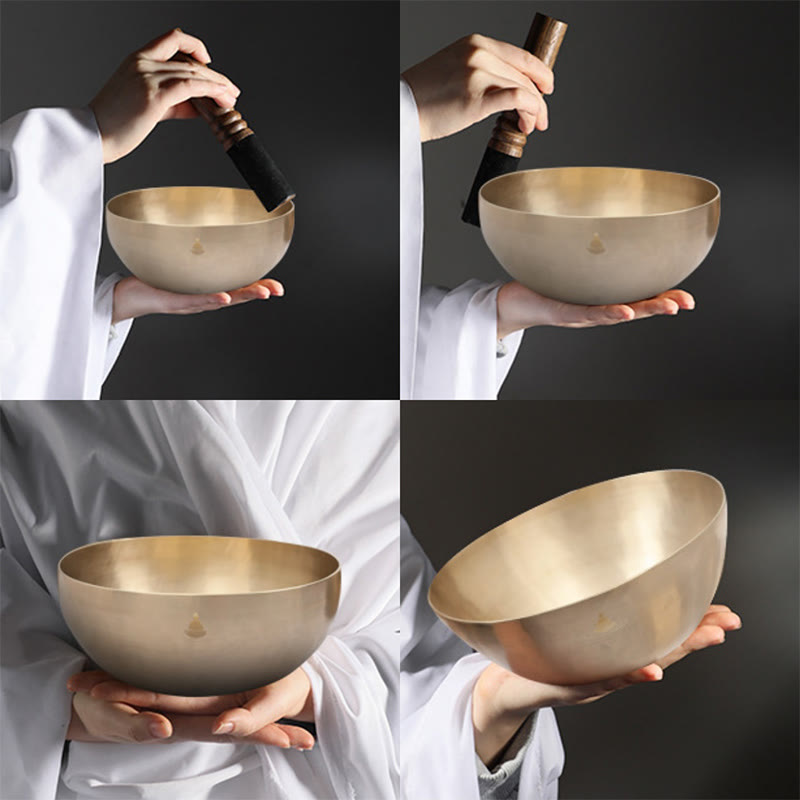 Nepal-Style Golden Copper Singing Bowl Set — product view 20