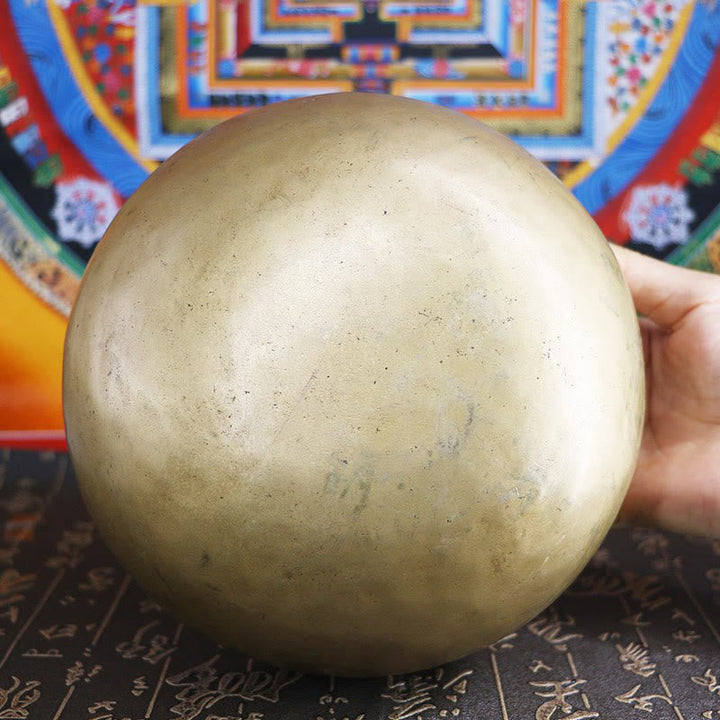 Nepal-Style Simple Golden Copper Singing Bowl Set — product view 15