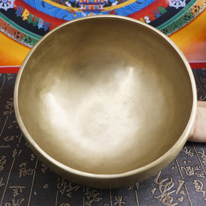 Nepal-Style Simple Golden Copper Singing Bowl Set — product view 17
