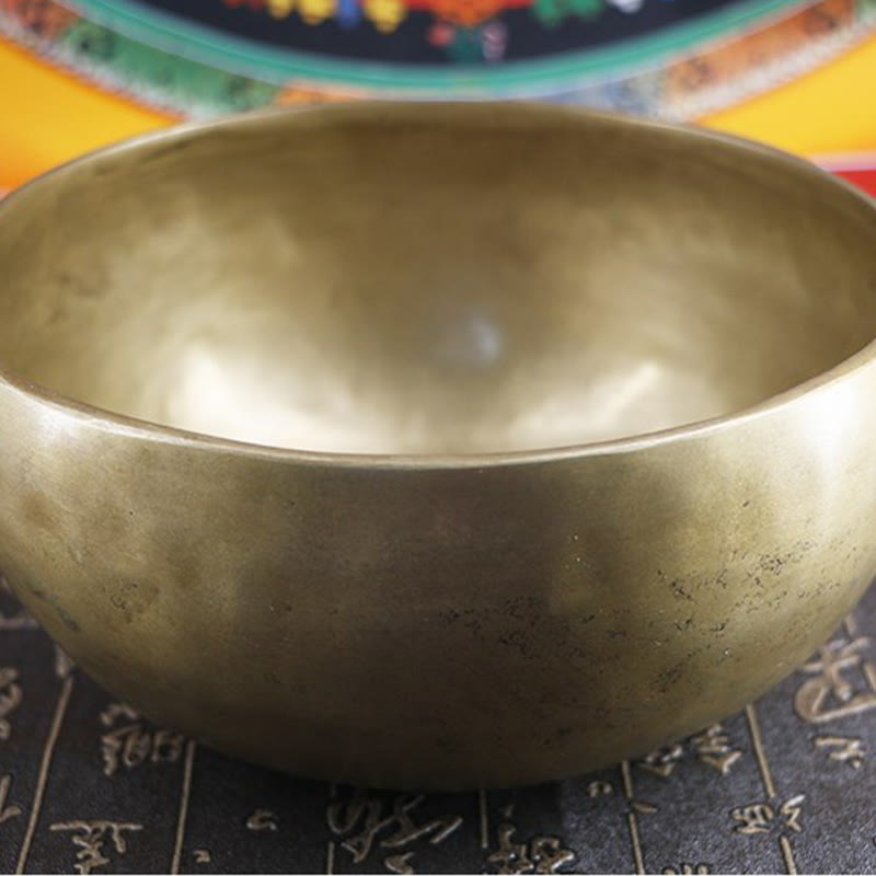 Nepal-Style Simple Golden Copper Singing Bowl Set — product view 18