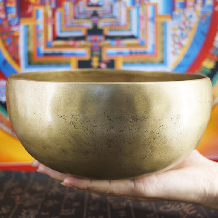 Nepal-Style Simple Golden Copper Singing Bowl Set — product view 19