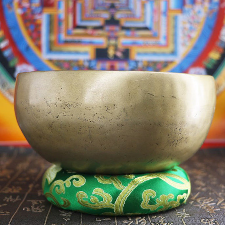 Nepal-Style Simple Golden Copper Singing Bowl Set — product view 20
