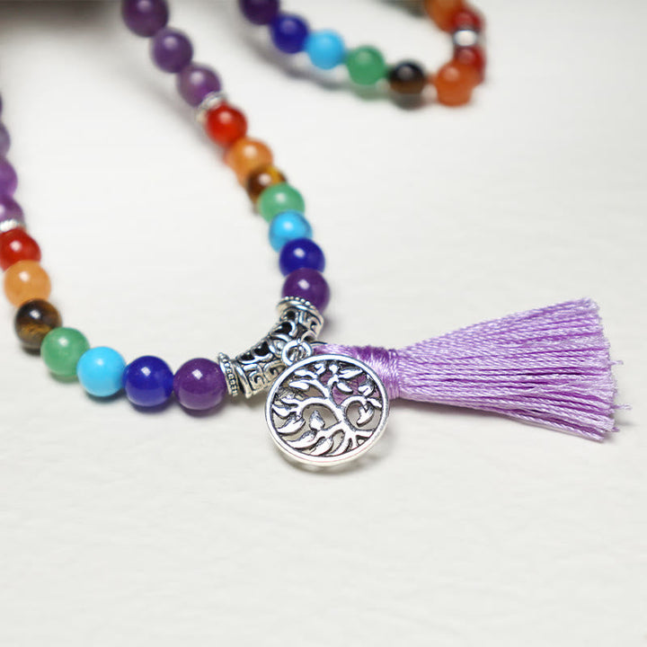 Crystal Beads Multilayer 108-Bead Mala Necklace & Bracelet — product view 4
