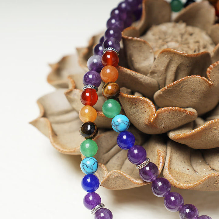 Crystal Beads Multilayer 108-Bead Mala Necklace & Bracelet — product view 5