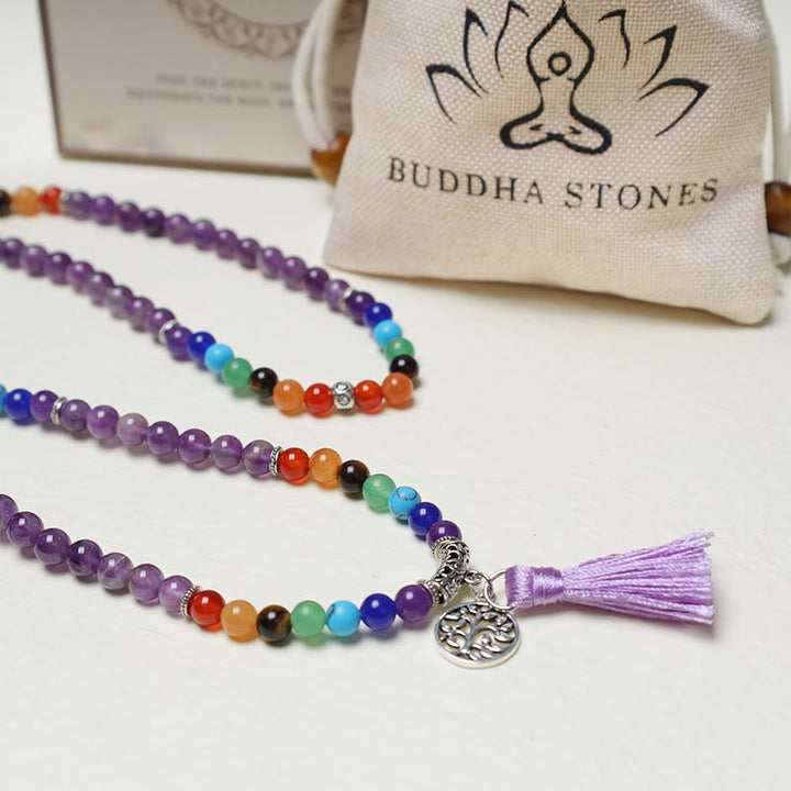 Crystal Beads Multilayer 108-Bead Mala Necklace & Bracelet — product view 6