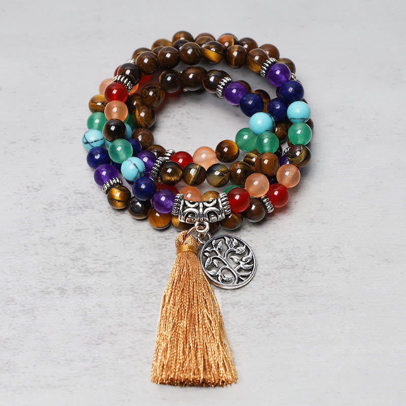 Crystal Beads Multilayer 108-Bead Mala Necklace & Bracelet — product view 11