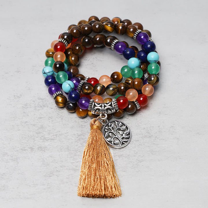 Crystal Beads Multilayer 108-Bead Mala Necklace & Bracelet — product view 11