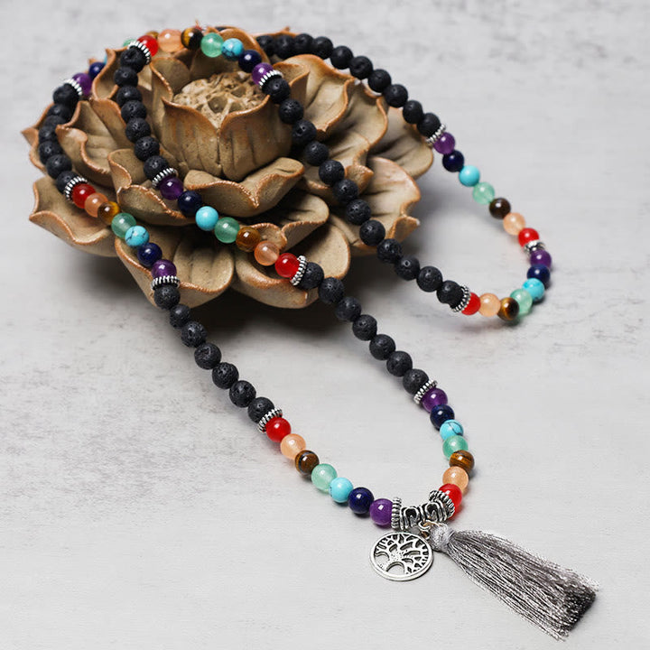 Crystal Beads Multilayer 108-Bead Mala Necklace & Bracelet — product view 13