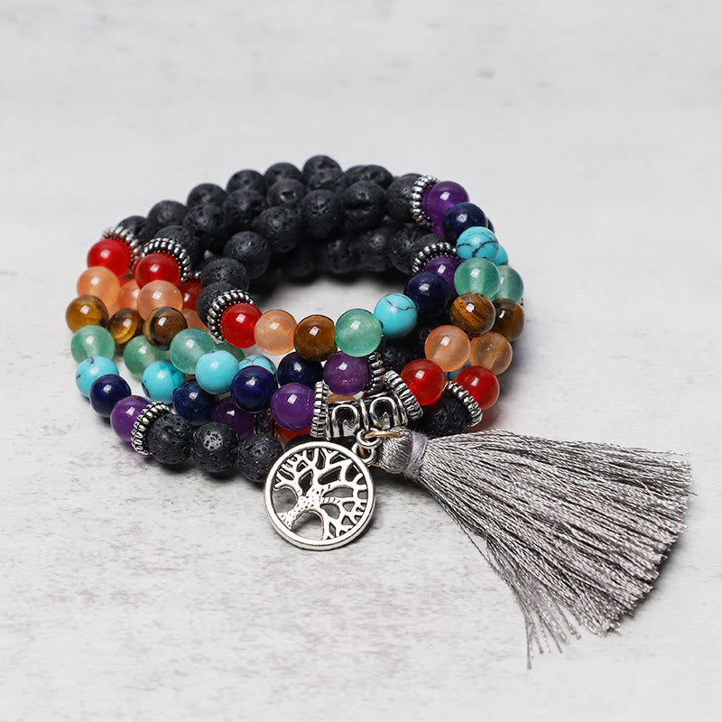 Crystal Beads Multilayer 108-Bead Mala Necklace & Bracelet — product view 14