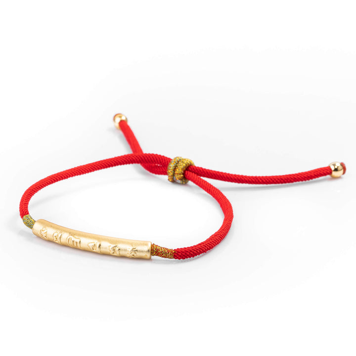 Tibetisches Rotarmband – Buddhistischer Glücksbringer