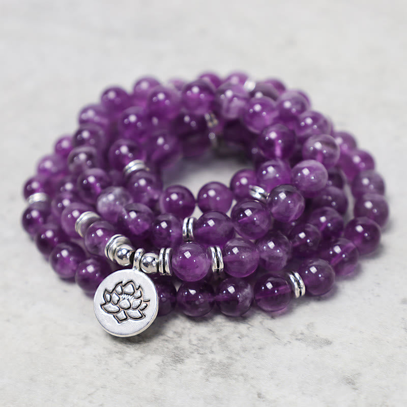 Amethyst Mala Bracelet — product view 3