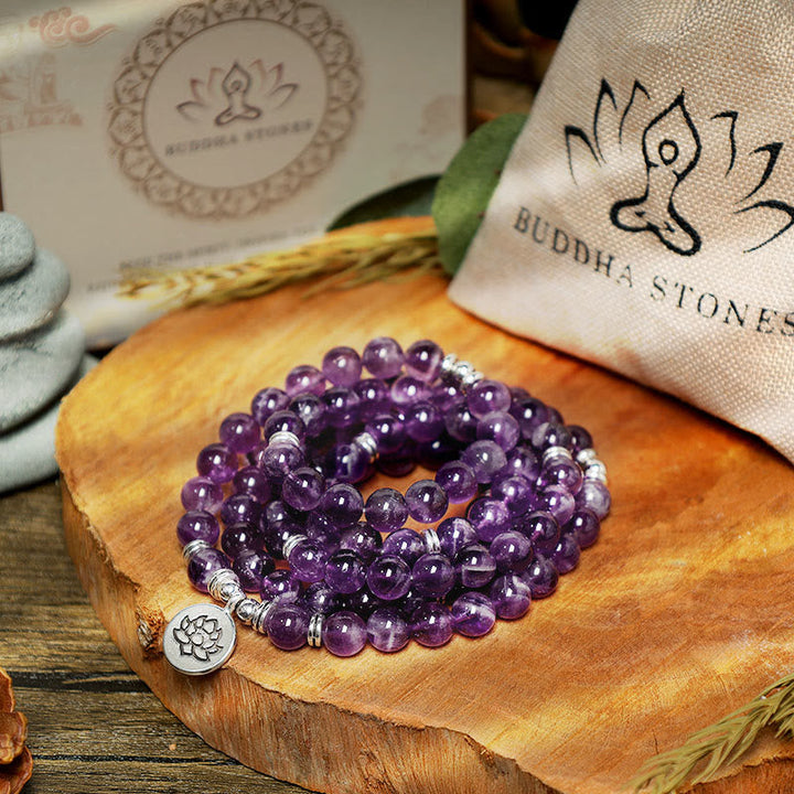 Amethyst Mala Bracelet — product view 4