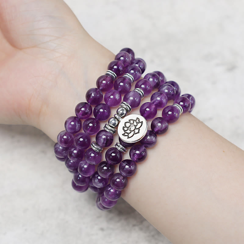 Amethyst Mala Bracelet — product view 5