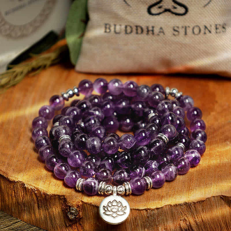 Amethyst Mala Bracelet — product view 6