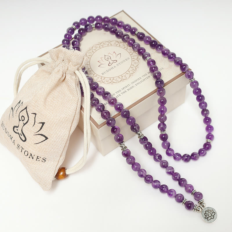 Amethyst Mala Bracelet — product view 8