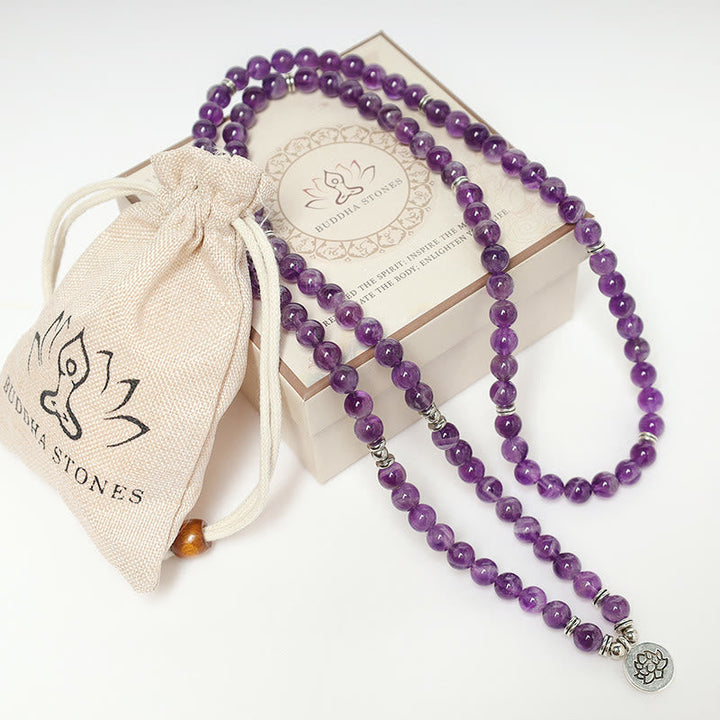 Amethyst Mala Bracelet — product view 8