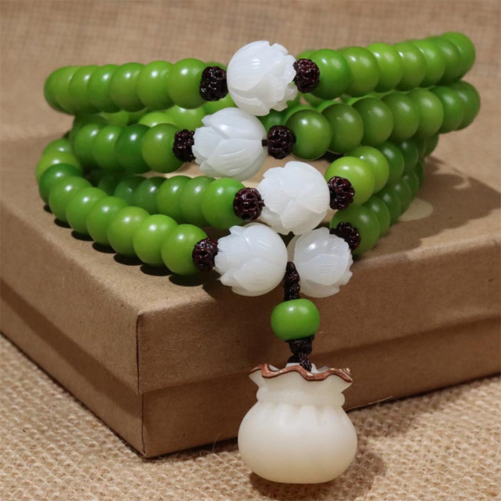 Bodhi Seed 108-Bead Mala Bracelet — main product view