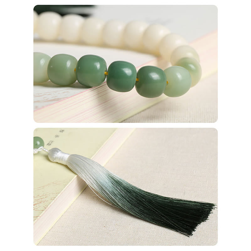 Gradient Bodhi Seed Money Bag Lotus Wrist Mala — product view 7