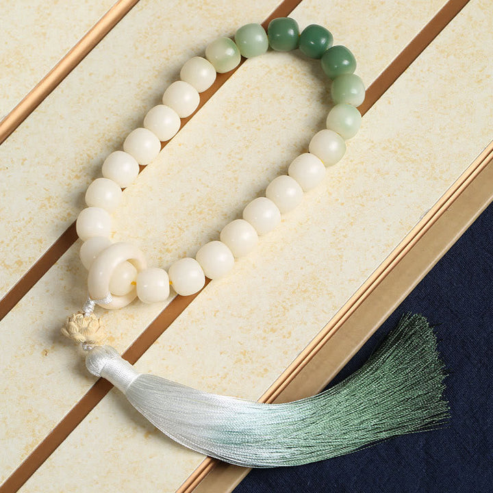 Gradient Bodhi Seed Money Bag Lotus Wrist Mala — product view 12