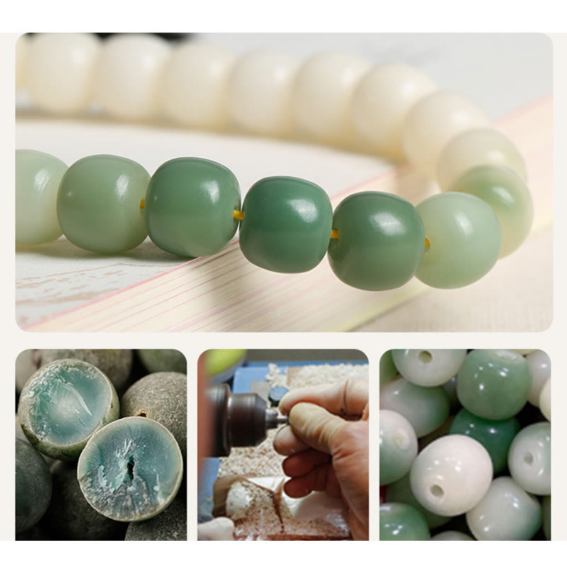 Gradient Bodhi Seed Money Bag Lotus Wrist Mala — product view 20
