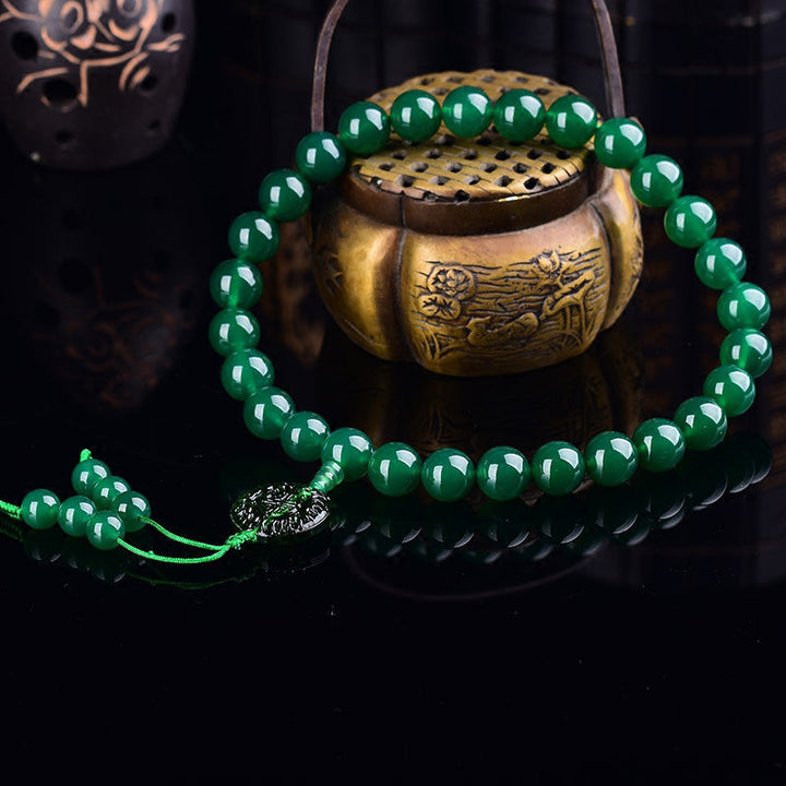 Green Agate Wrist Mala — main product view