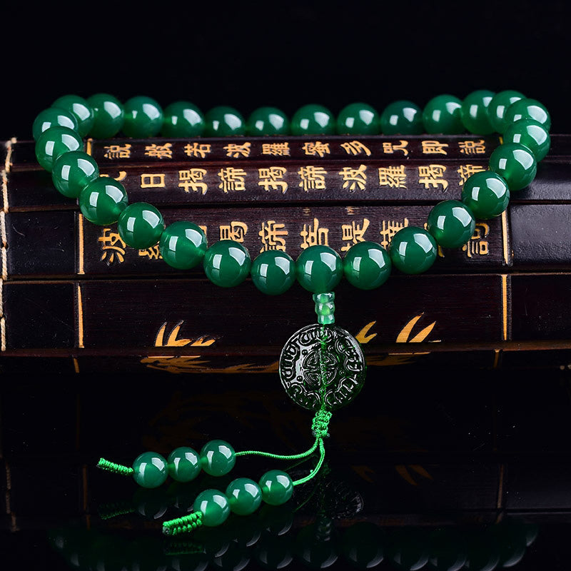 Green Agate Wrist Mala — product view 3
